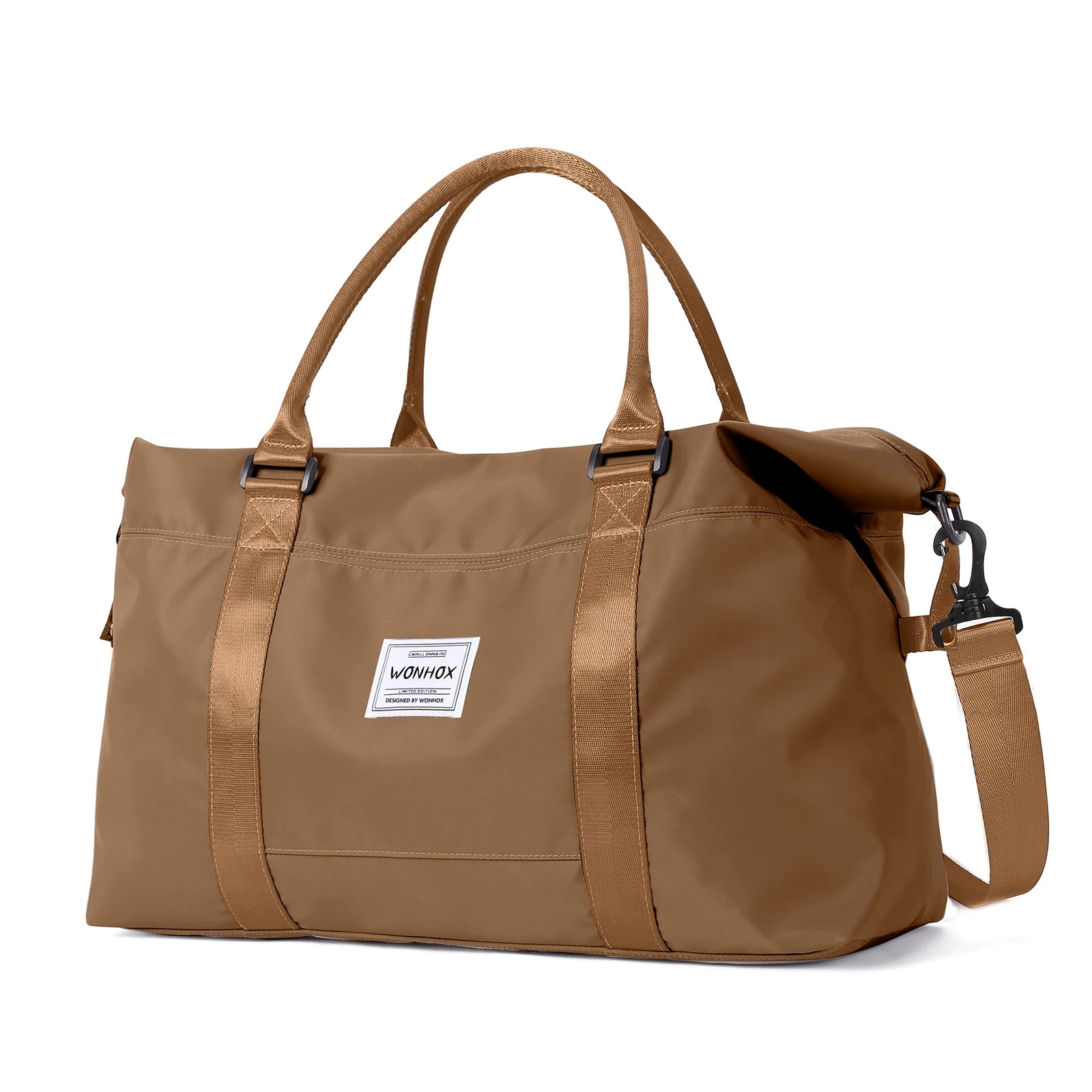 Bolsa de viagem, sacola de ginástica à prova d'água com bolsa crossbody, bolsa de mão para noite para mulheres, bolsa de hospital de lona