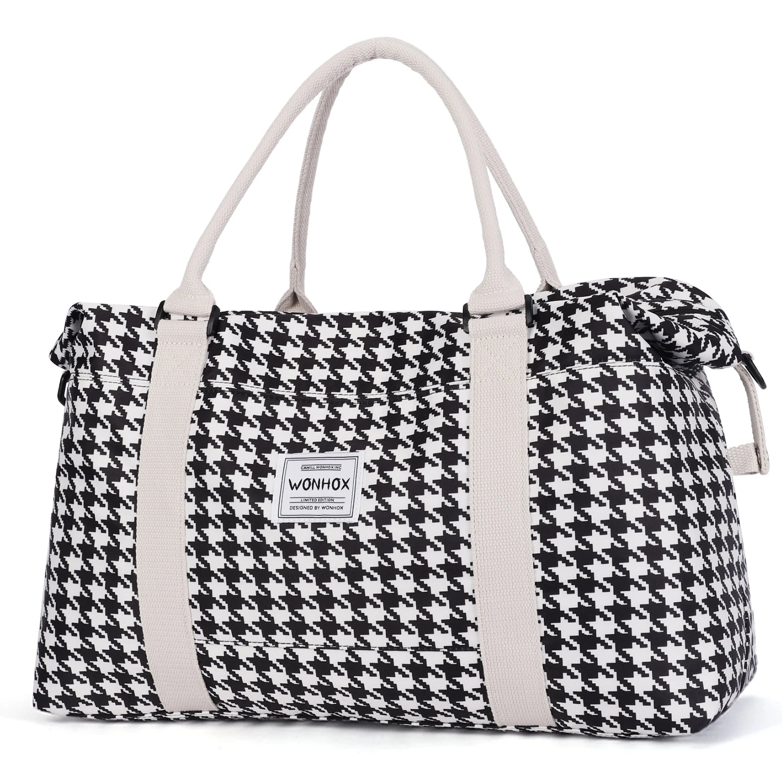 Bolsa de viagem, sacola de ginástica à prova d'água com bolsa crossbody, bolsa de mão para noite para mulheres, bolsa de hospital de lona