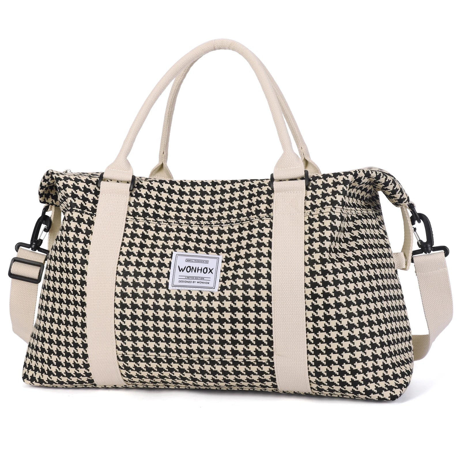 Bolsa de viagem, sacola de ginástica à prova d'água com bolsa crossbody, bolsa de mão para noite para mulheres, bolsa de hospital de lona