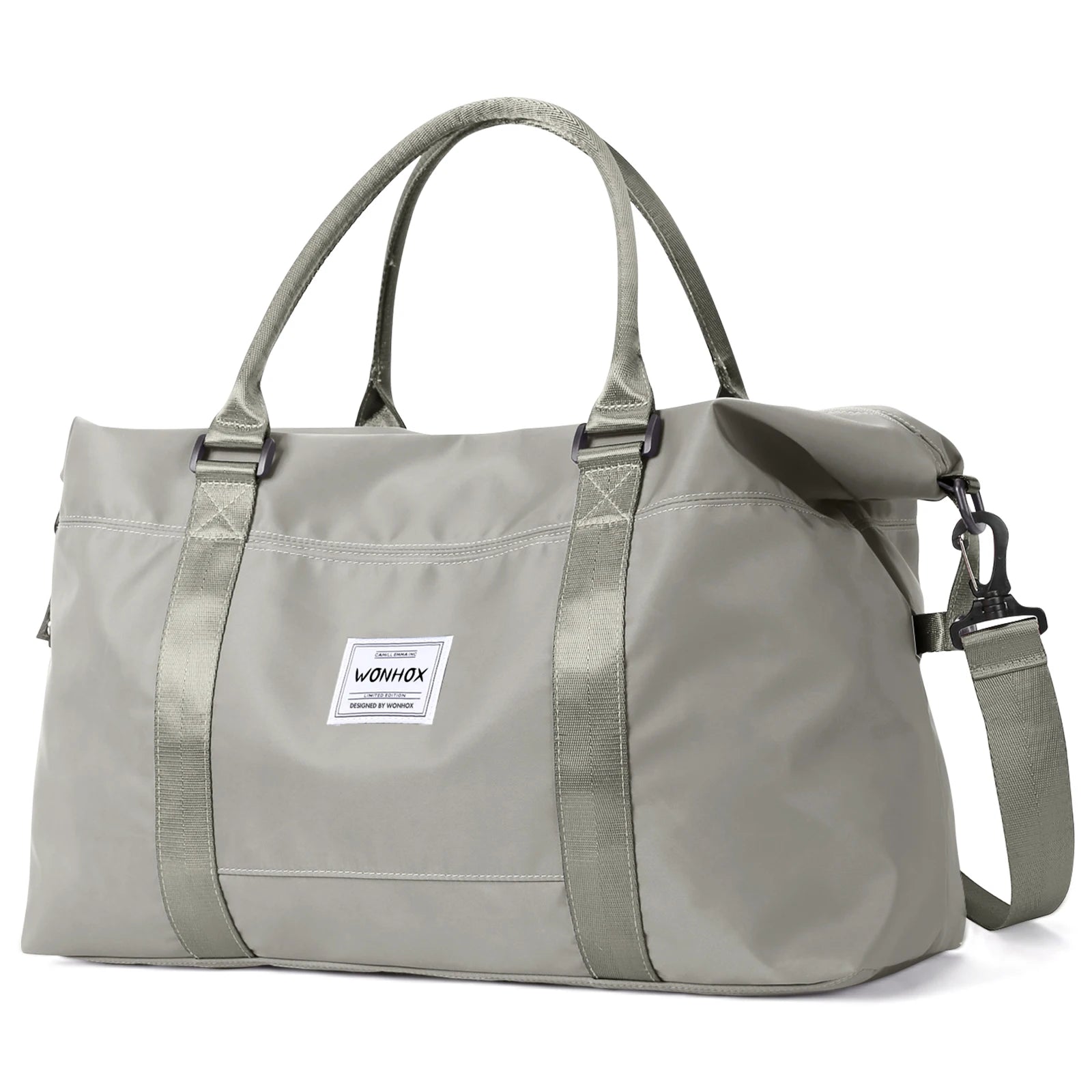 Bolsa de viagem, sacola de ginástica à prova d'água com bolsa crossbody, bolsa de mão para noite para mulheres, bolsa de hospital de lona