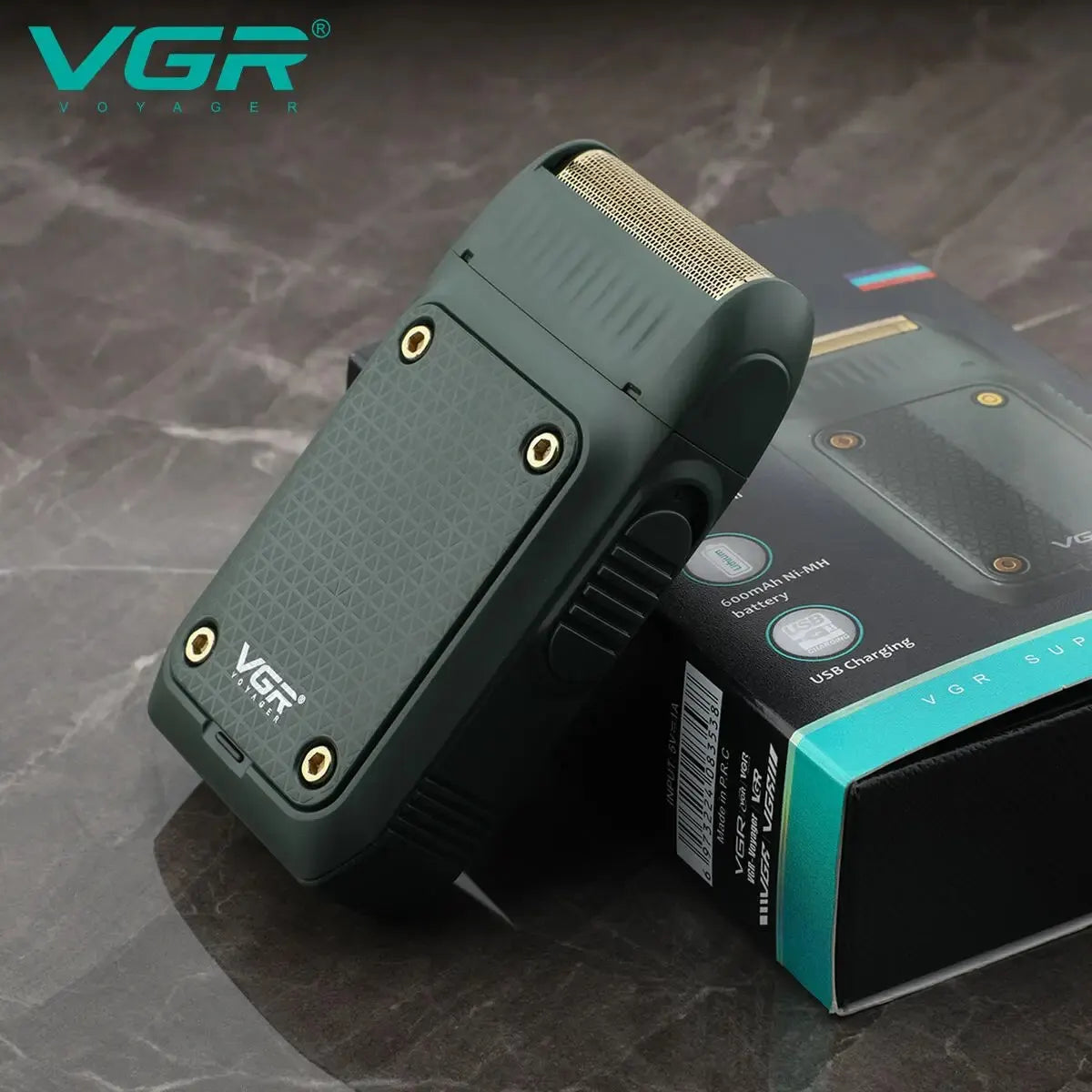 Vgr V-353 barbeador profissional navalha elétrica máquina de barbear portátil aparador de barba recarregável mini barbeador para homem