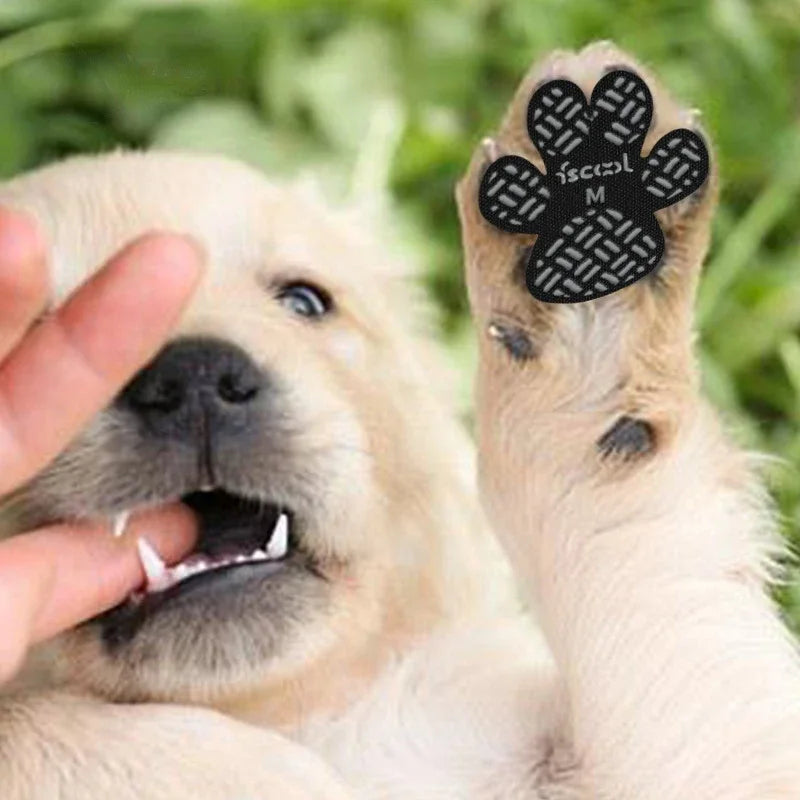 Protetores de pata impermeáveis para cães, almofadas antiderrapantes, sapatos autoadesivos, meias de botas, remendo de pé de substituição, mantém cães de