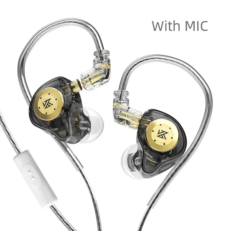 KZ EDX PRO Fones De Ouvido Dinâmicos HIFI Baixo Earbuds No Ear Monitor Esporte Ruído Cancelando Headset