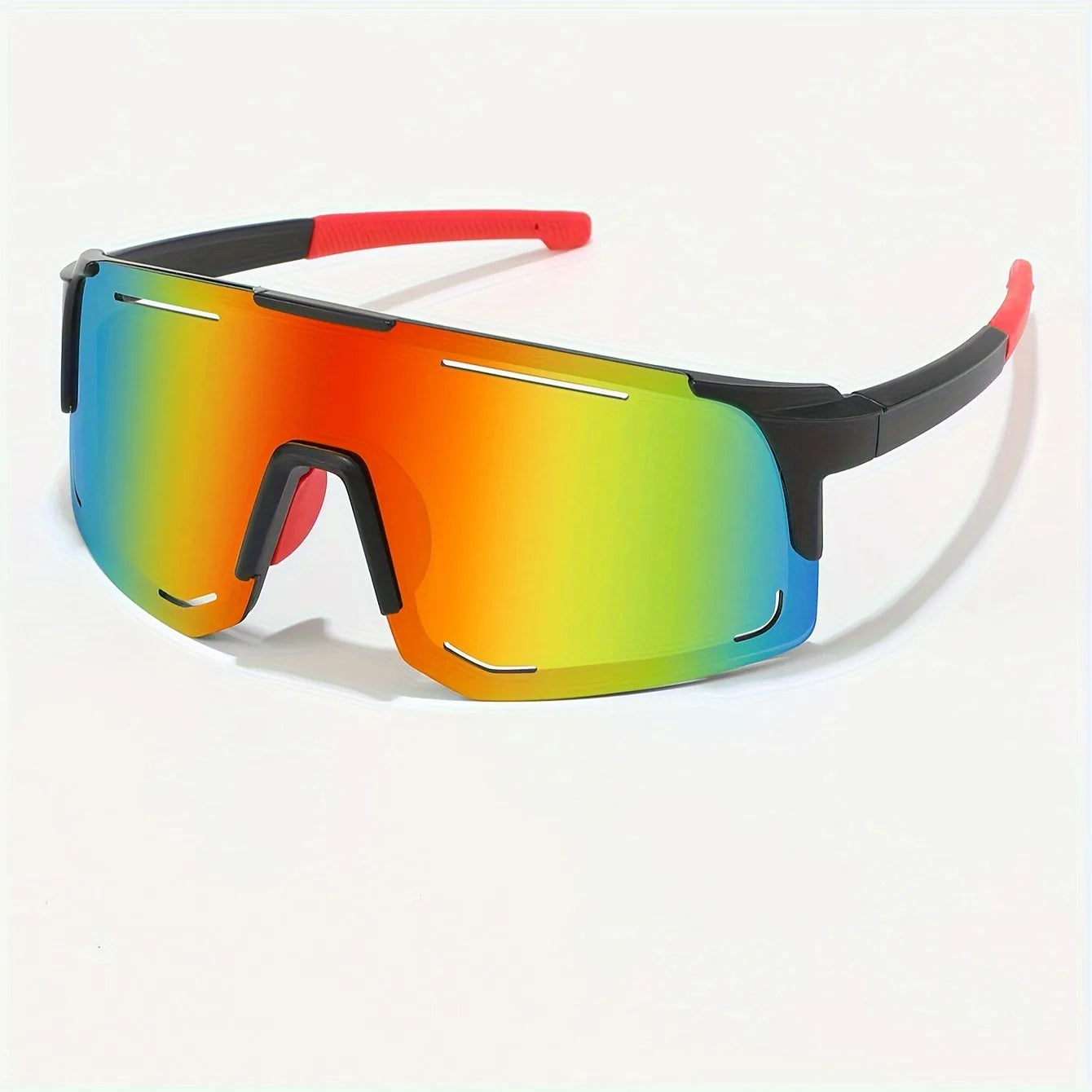 Esportes envoltório em torno de óculos de sol para mulheres homens grandes uma peça tons de sol para ciclismo pesca esqui moda óculos de sol uv400