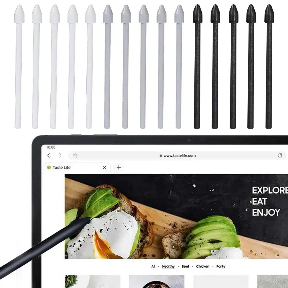 Pontas de lápis de substituição para samsung galaxy tab s6 s7 s21 s22 s23 s24 note 10 20 s caneta spen nibs com remoção pinça recarga conjunto