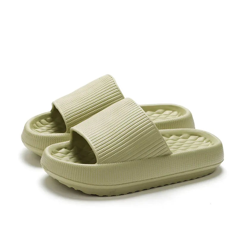 Chinelos de plataforma grossa feminina eva sola macia travesseiro slides verão praia flip flops feminino antiderrapante banheiro casa chinelos