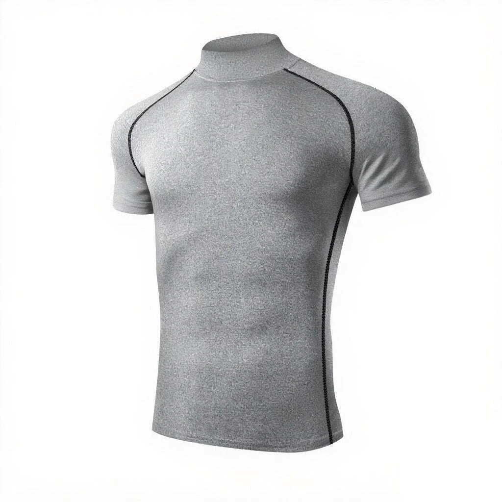 Camiseta de compressão masculina musculação roupas esportivas manga curta camisas de treino de secagem rápida esporte topos t ginásio correndo camiseta