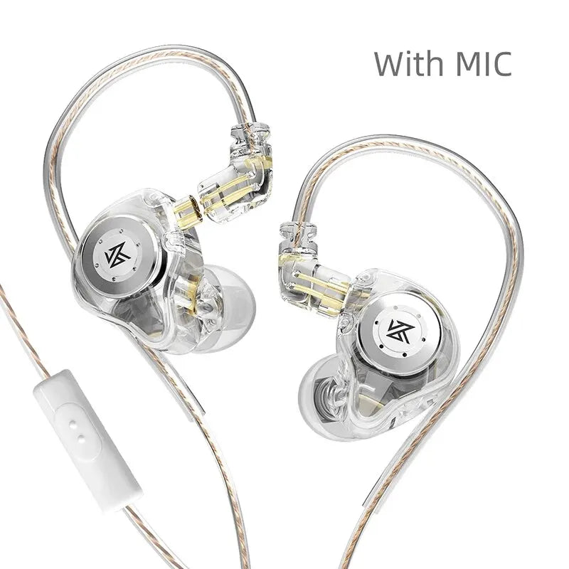 KZ EDX PRO Fones De Ouvido Dinâmicos HIFI Baixo Earbuds No Ear Monitor Esporte Ruído Cancelando Headset