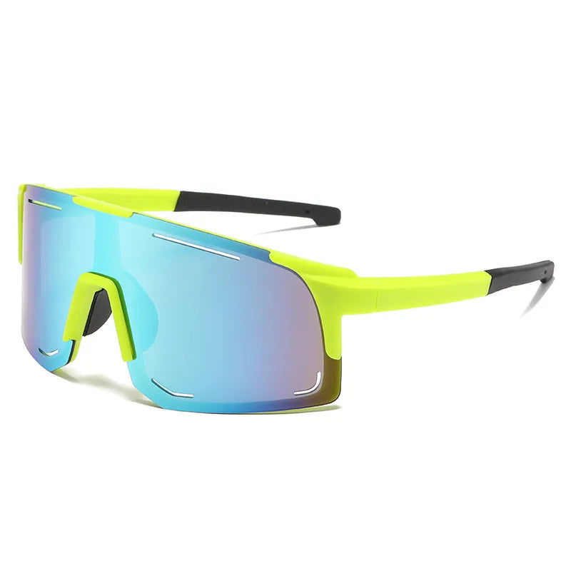Esportes envoltório em torno de óculos de sol para mulheres homens grandes uma peça tons de sol para ciclismo pesca esqui moda óculos de sol uv400
