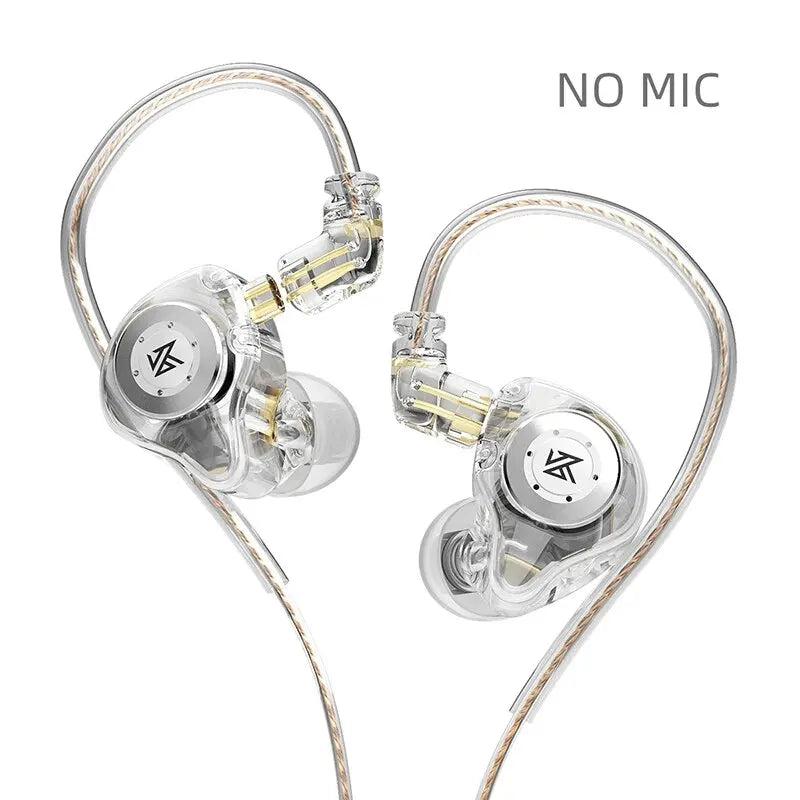 KZ EDX PRO Fones De Ouvido Dinâmicos HIFI Baixo Earbuds No Ear Monitor Esporte Ruído Cancelando Headset