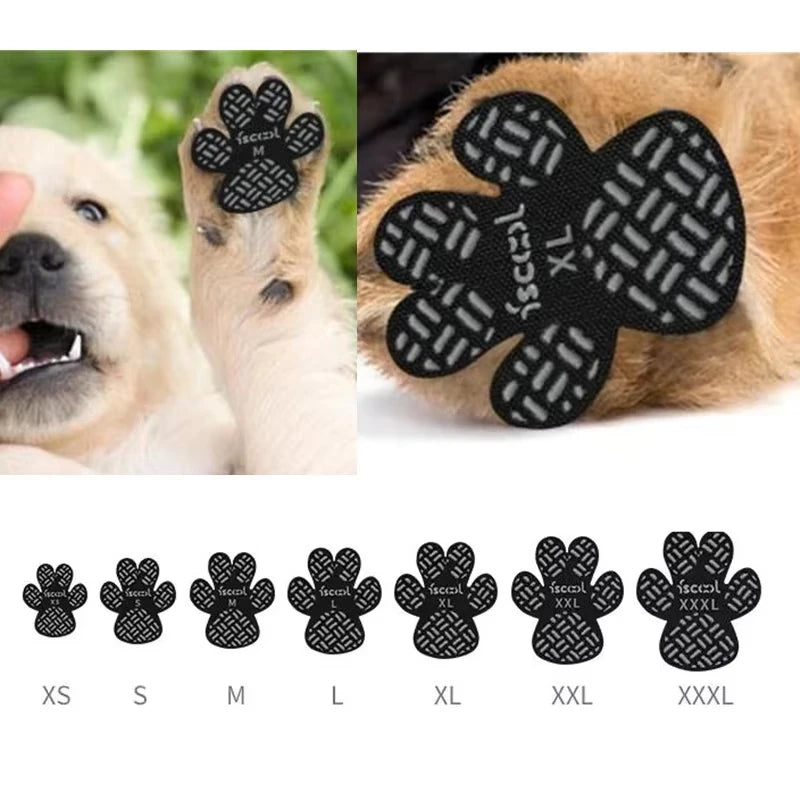 Protetores de pata impermeáveis para cães, almofadas antiderrapantes, sapatos autoadesivos, meias de botas, remendo de pé de substituição, mantém cães de