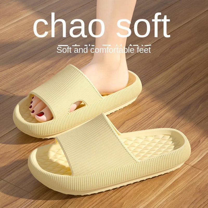 Chinelos de plataforma grossa feminina eva sola macia travesseiro slides verão praia flip flops feminino antiderrapante banheiro casa chinelos