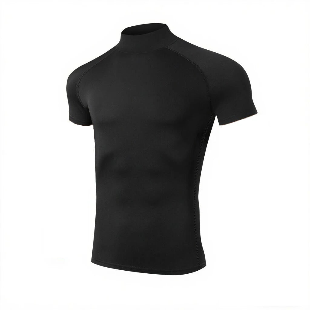 Camiseta de compressão masculina musculação roupas esportivas manga curta camisas de treino de secagem rápida esporte topos t ginásio correndo camiseta