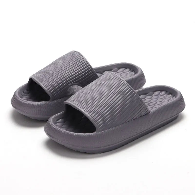 Chinelos de plataforma grossa feminina eva sola macia travesseiro slides verão praia flip flops feminino antiderrapante banheiro casa chinelos