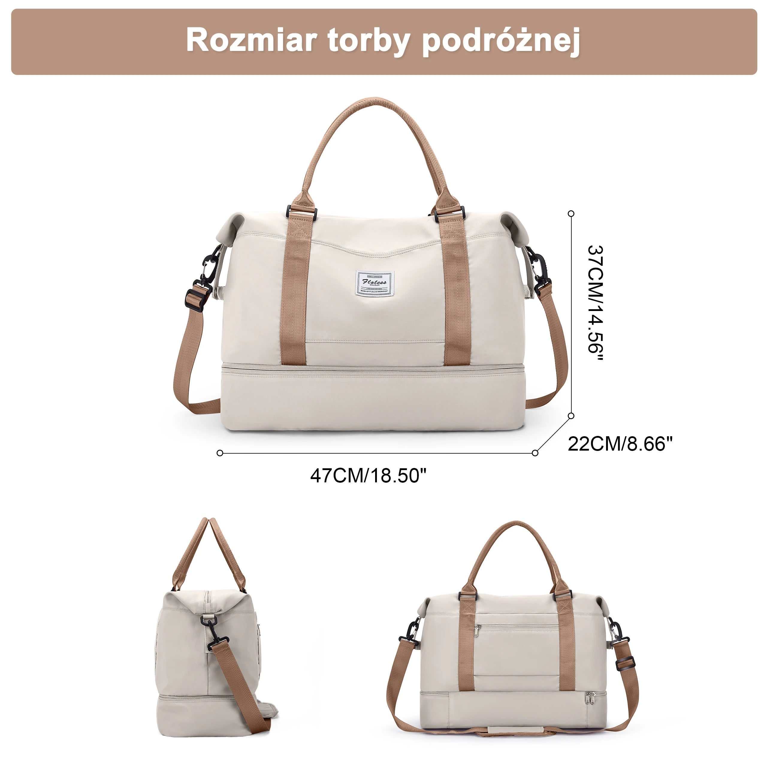 Bolsas de fim de semana para mulheres, bolsa de viagem para itens pessoais com compartimento para sapatos, bolsa de viagem noturna com bolsa de higiene pessoal