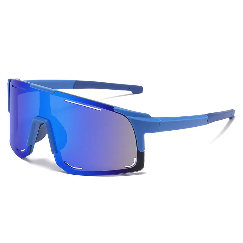Esportes envoltório em torno de óculos de sol para mulheres homens grandes uma peça tons de sol para ciclismo pesca esqui moda óculos de sol uv400