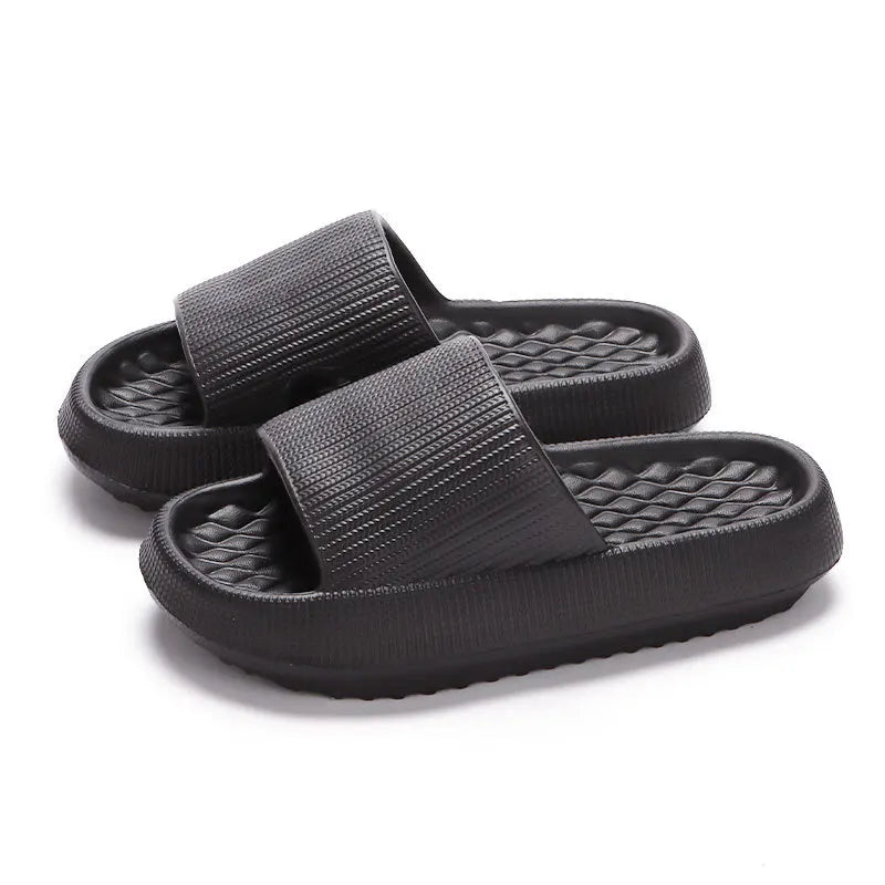 Chinelos de plataforma grossa feminina eva sola macia travesseiro slides verão praia flip flops feminino antiderrapante banheiro casa chinelos