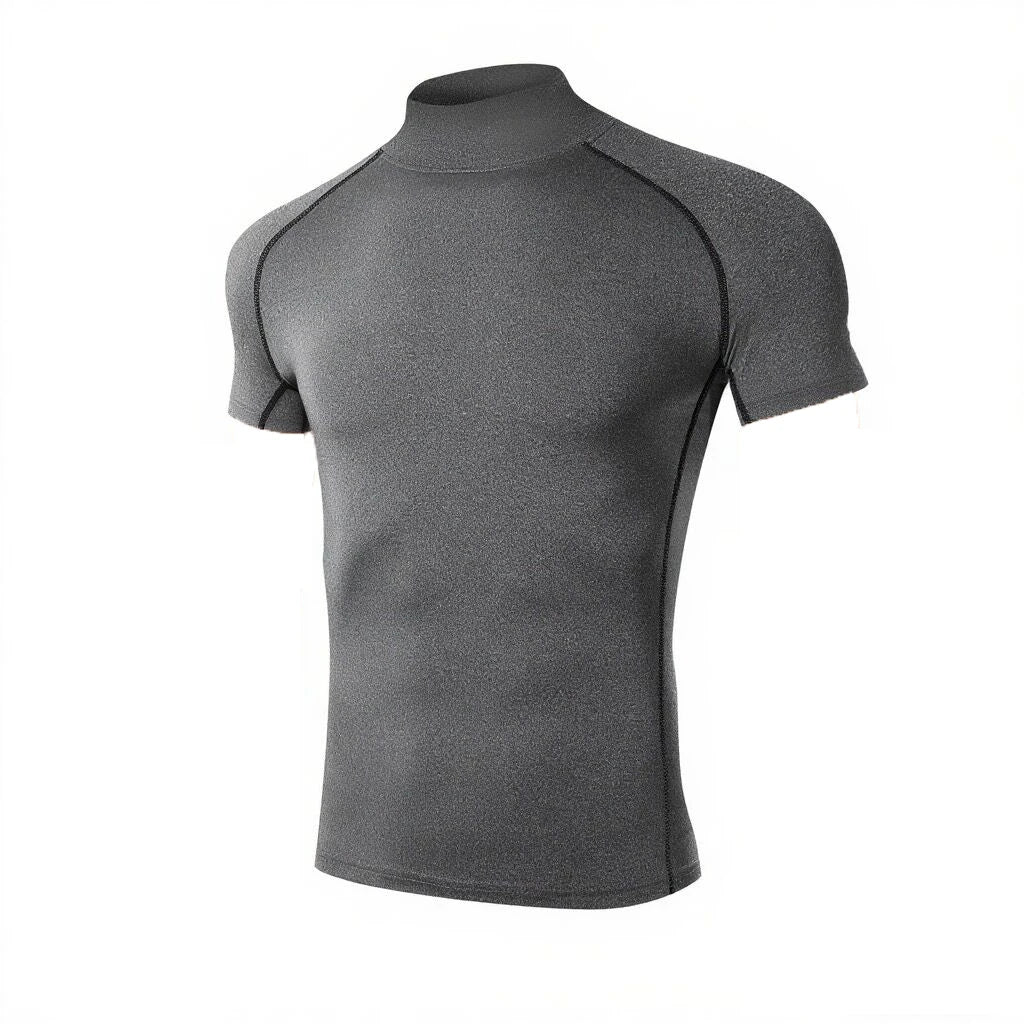 Camiseta de compressão masculina musculação roupas esportivas manga curta camisas de treino de secagem rápida esporte topos t ginásio correndo camiseta