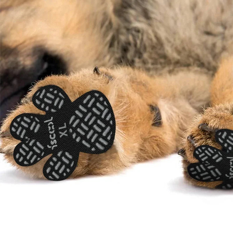Protetores de pata impermeáveis para cães, almofadas antiderrapantes, sapatos autoadesivos, meias de botas, remendo de pé de substituição, mantém cães de