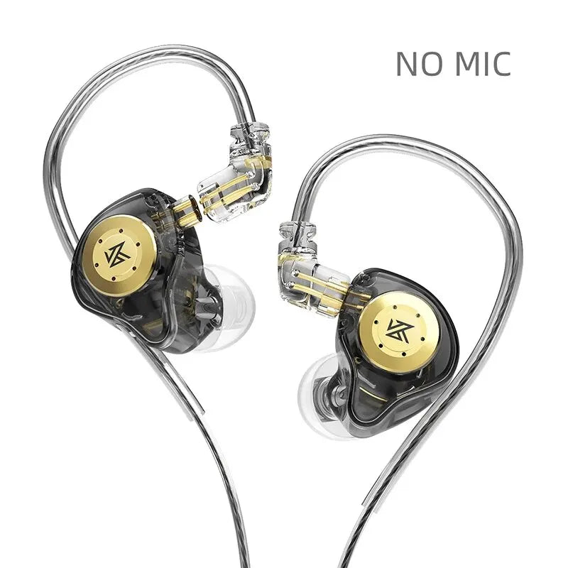 KZ EDX PRO Fones De Ouvido Dinâmicos HIFI Baixo Earbuds No Ear Monitor Esporte Ruído Cancelando Headset