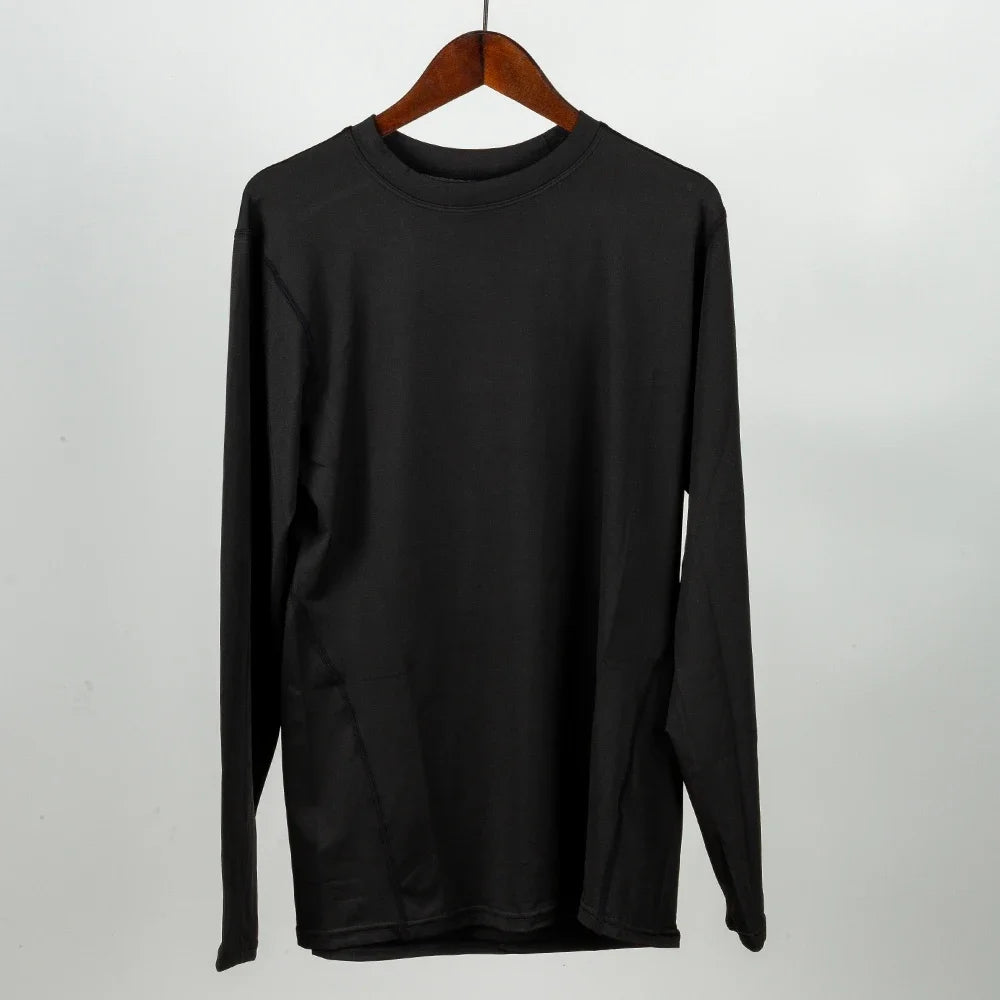 Homens compressão correndo camiseta ginásio treinamento esportivo jogging camisas de fitness apertado manga longa esporte camiseta roupas secagem rápida