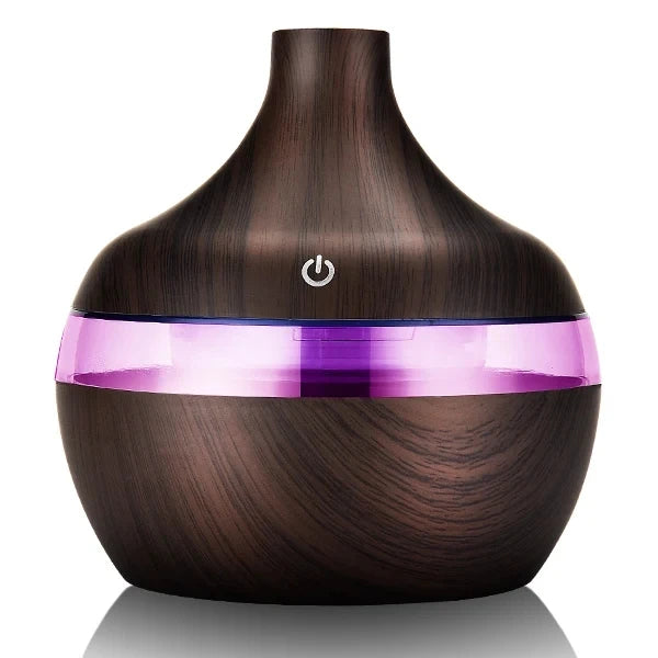 Umidificador elétrico aroma difusor de ar madeira umidificador de ar ultrassônico óleo essencial aromaterapia fabricante de névoa fria para casa 300ml