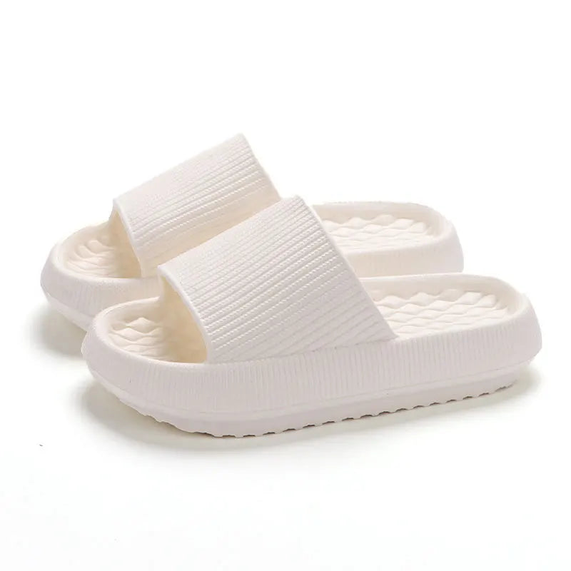 Chinelos de plataforma grossa feminina eva sola macia travesseiro slides verão praia flip flops feminino antiderrapante banheiro casa chinelos