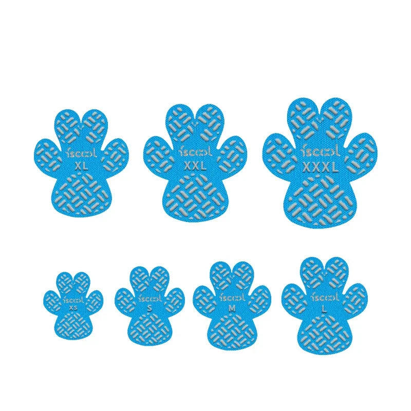 Protetores de pata impermeáveis para cães, almofadas antiderrapantes, sapatos autoadesivos, meias de botas, remendo de pé de substituição, mantém cães de