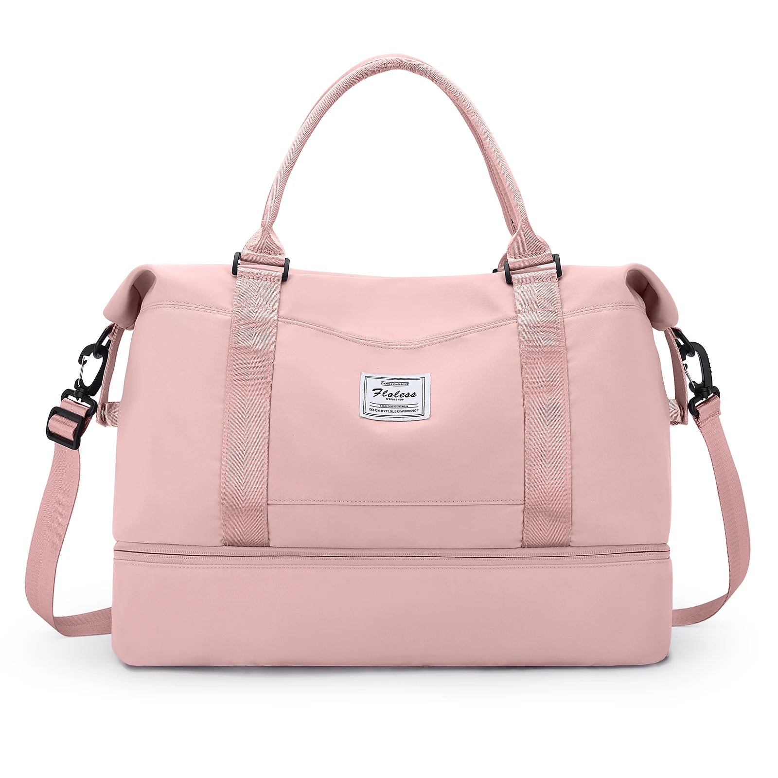 Bolsas de fim de semana para mulheres, bolsa de viagem para itens pessoais com compartimento para sapatos, bolsa de viagem noturna com bolsa de higiene pessoal
