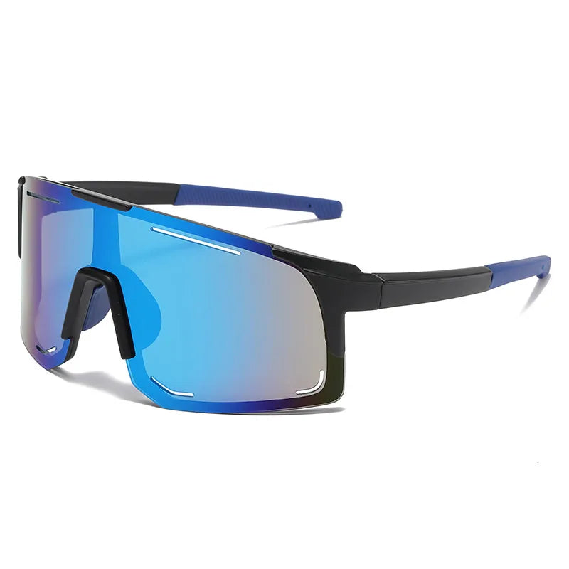 Esportes envoltório em torno de óculos de sol para mulheres homens grandes uma peça tons de sol para ciclismo pesca esqui moda óculos de sol uv400