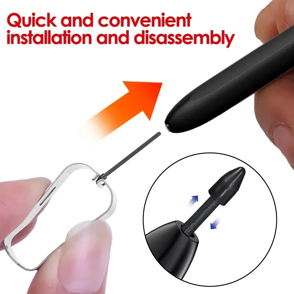 Pontas de lápis de substituição para samsung galaxy tab s6 s7 s21 s22 s23 s24 note 10 20 s caneta spen nibs com remoção pinça recarga conjunto