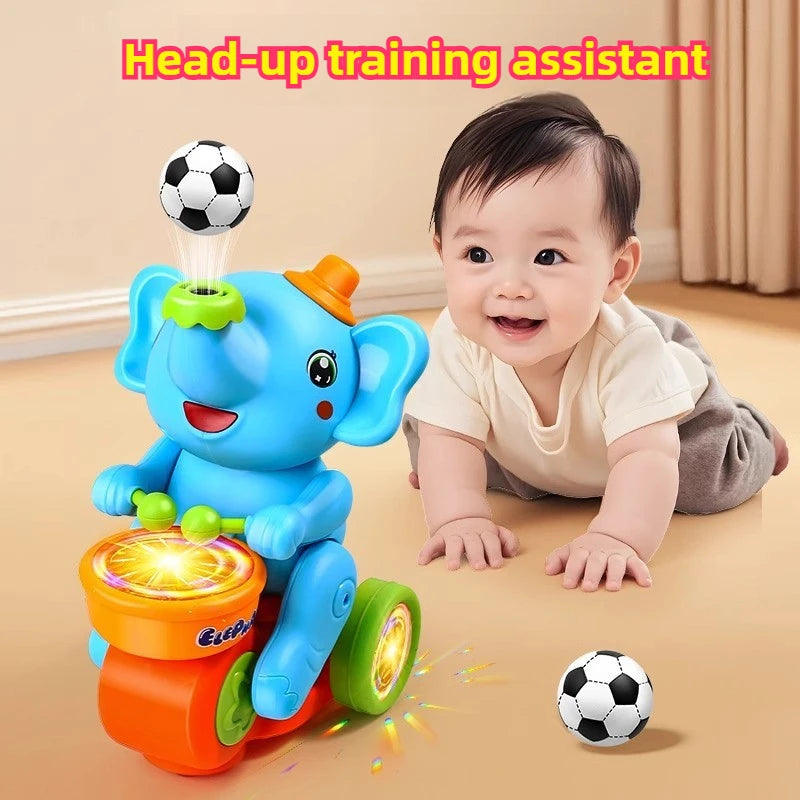Musical andando elefante baterista brinquedos para criança brinquedo musical com luz led música sensorial atividade brinquedos aprendizagem brinquedos educativos