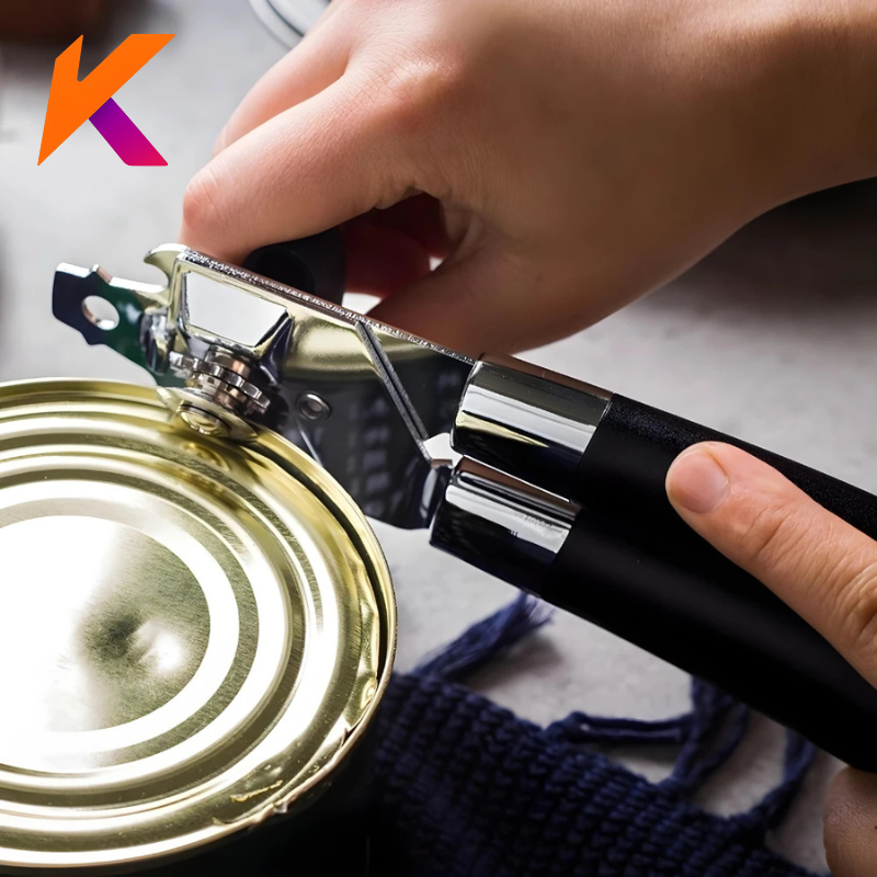 Abridor De Latas E Garrafas Aço Inox Profissional Para Cozinha