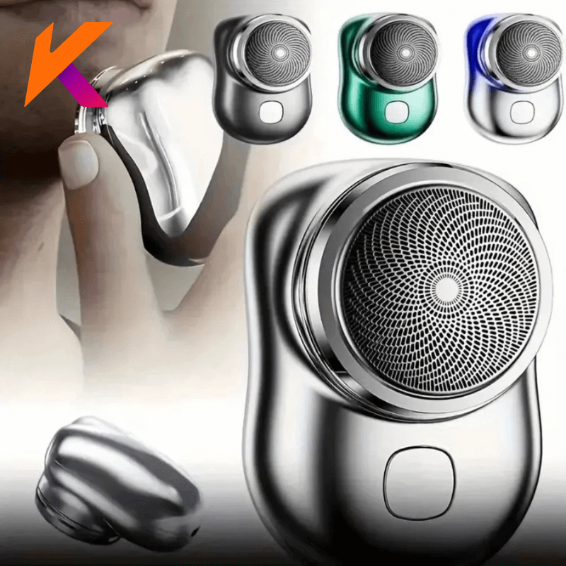 Mini Barbeador Elétrico Portátil Lavável Recarregavel Usb Aparador de Barba Bolso