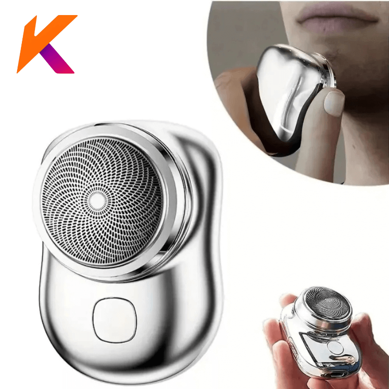 Mini Barbeador Elétrico Portátil Lavável Recarregavel Usb Aparador de Barba Bolso