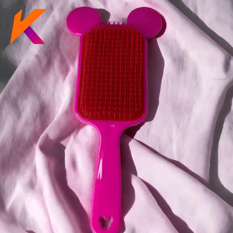 Escova Raquete Orelinha Desembaraçadora De Cabelo Anti Frizz - Para Todos Os Tipos De Cabelos, Não quebra O Cabelo