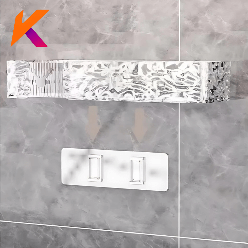 Suporte Organizador De Banheiro Para Shampoo E Cremes Sem Furos Prateleira Acrilico Com Adesivo