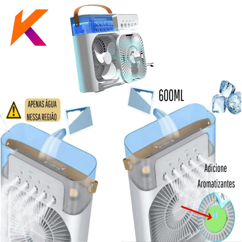 Mini Climatizador  Umidificador, Nebulizador, Ventilador, , Aromatizador