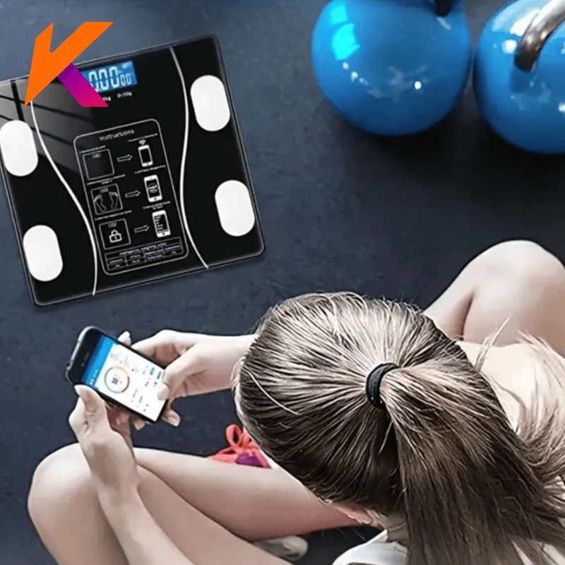 Balança Digital Corporal Bioimpedância até 180kg Medidora Peso Saúde Precisão Alta Performance Compacta Design Moderno