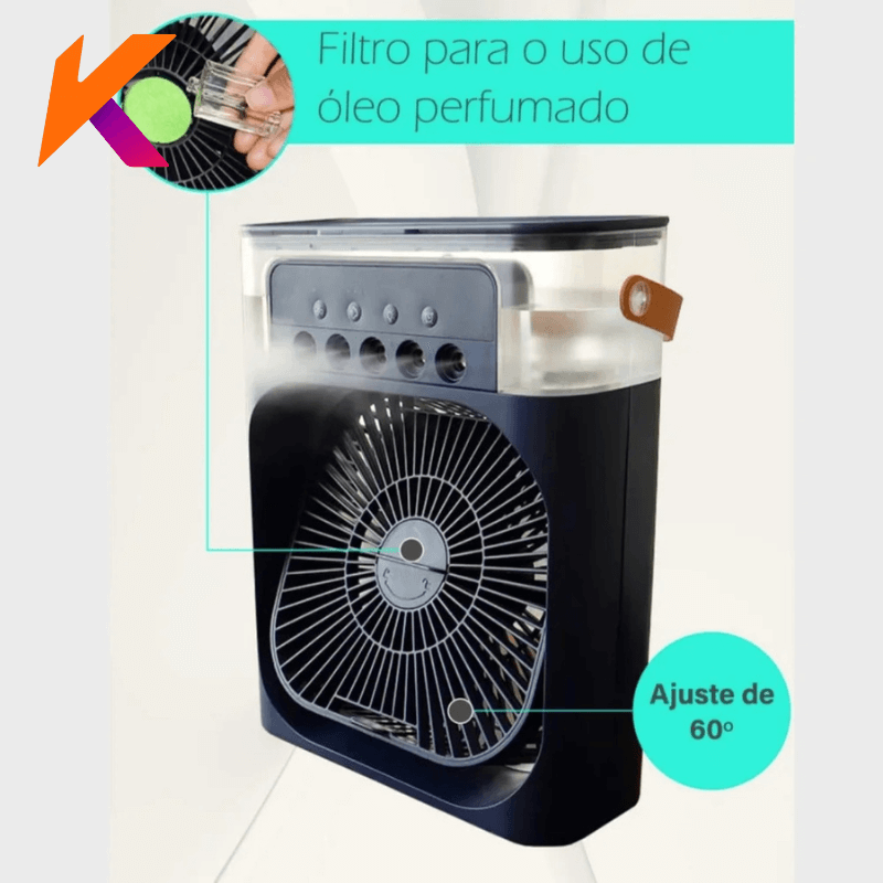 Mini Climatizador  Umidificador, Nebulizador, Ventilador, , Aromatizador