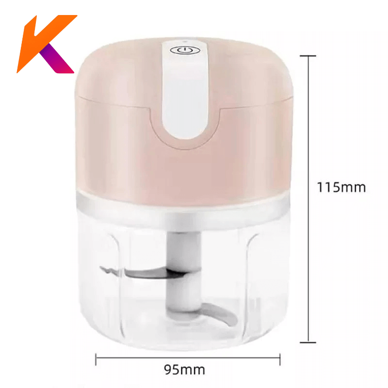 Mini Processador Elétrico de Alimentos Portátil 3 lâminas USB 250 ml Bivolt