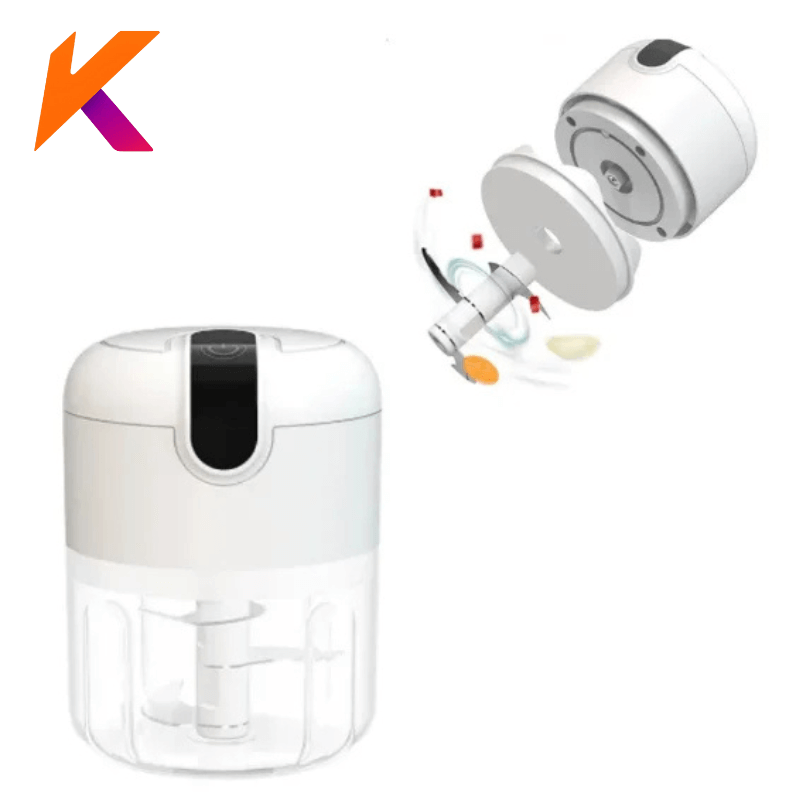 Mini Processador Elétrico de Alimentos Portátil 3 lâminas USB 250 ml Bivolt
