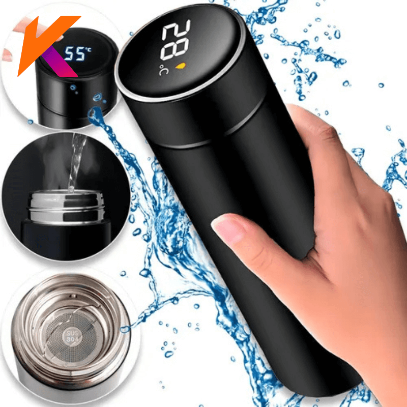 Garrafa Térmica Inox, Inteligente Sensor De Temperatura Digital Led bebida quente e gelada
