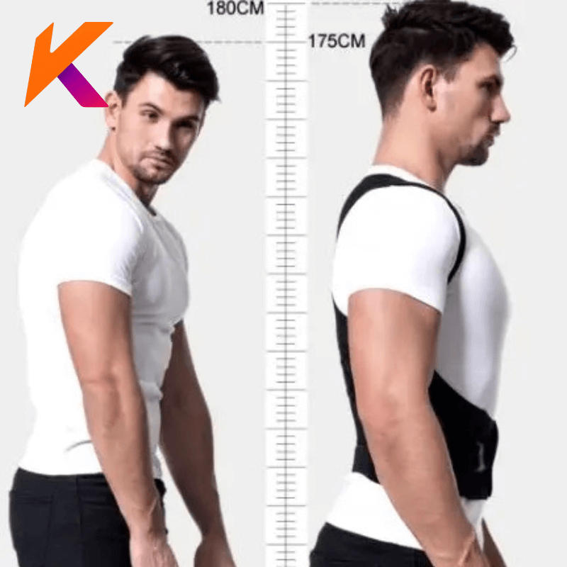 Corretor Postural Colete Cervical Cinta Alinha Coluna Unissex Postura Regulavel