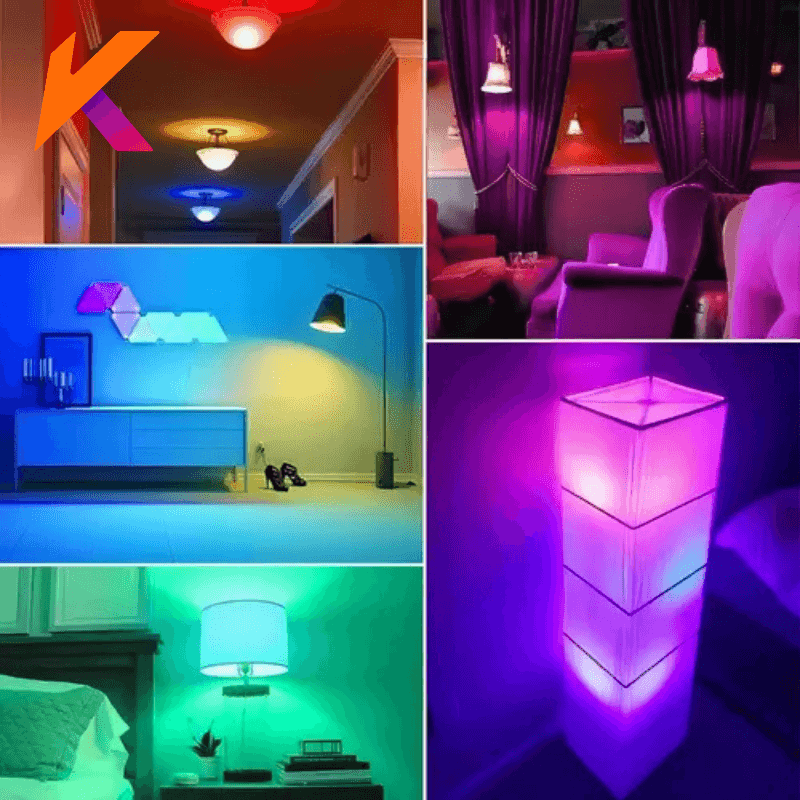 Lampada Bluetooth De Led Caixa De Som C Controle Rgb 12W
