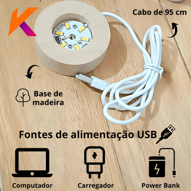 Luminária Cristal De Mesa Bola de Cristal Planeta Terra, Lua, Galáxia e Sistema Solar LED Base De Madeira Decoração
