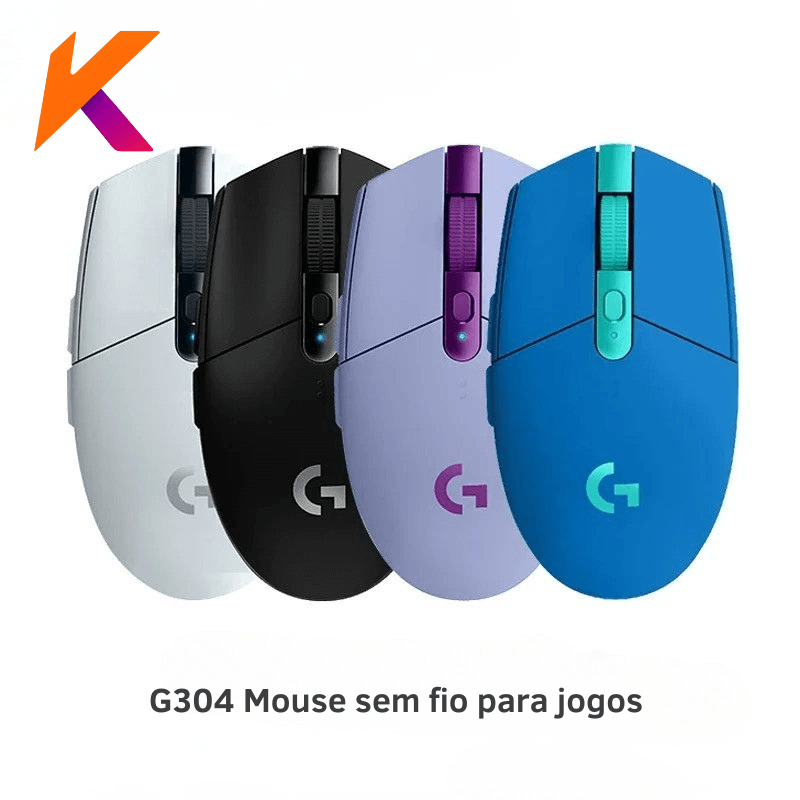 Logitech g304 bluetooth mouse gamer sem fio, 2.4g, para notebook, escritório, desktop, pode se conectar ao programa, superlight