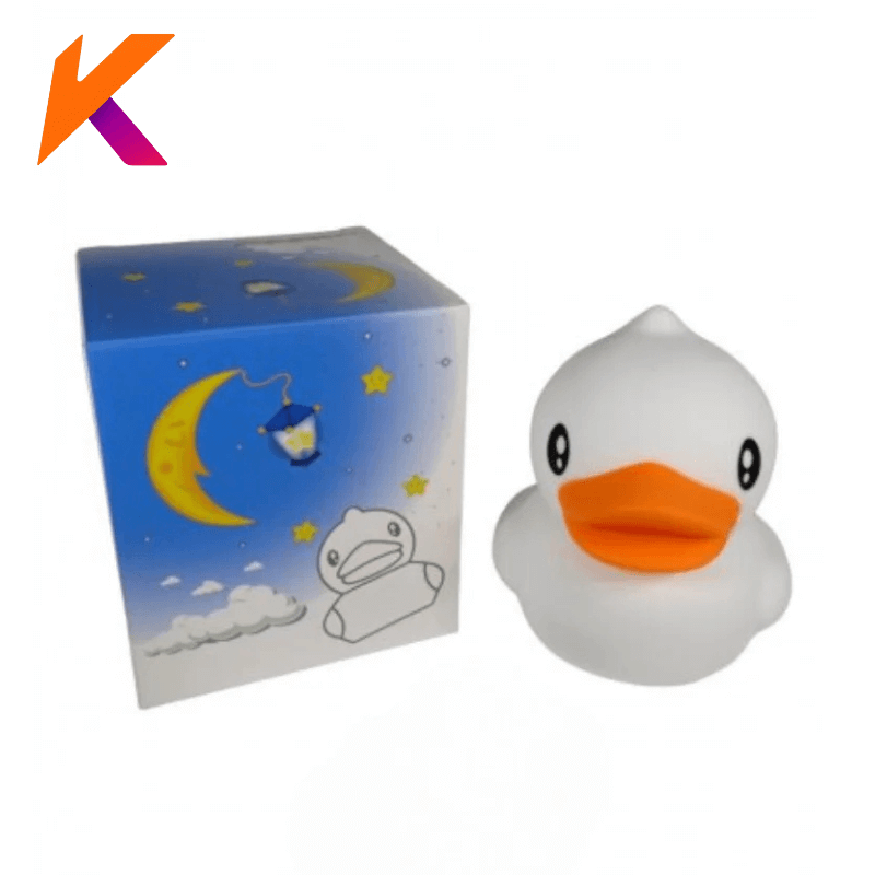 Mini Luminária Abajur Pato Fofo Led Silicone Touch Recarregável