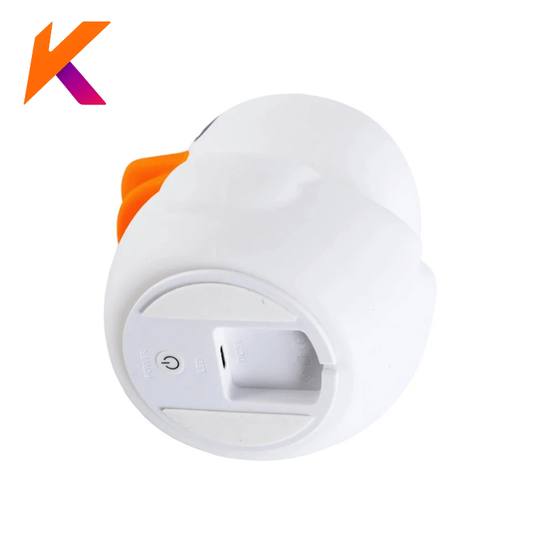 Mini Luminária Abajur Pato Fofo Led Silicone Touch Recarregável