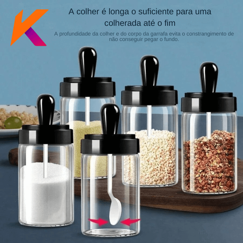 Porta Temperos mais Colher medidora